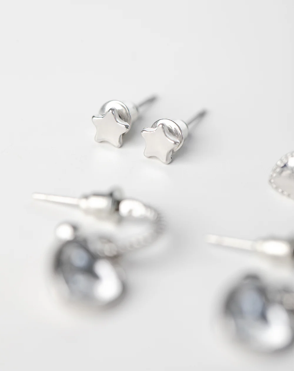 Aretes pack x6 plateadas - Image 4