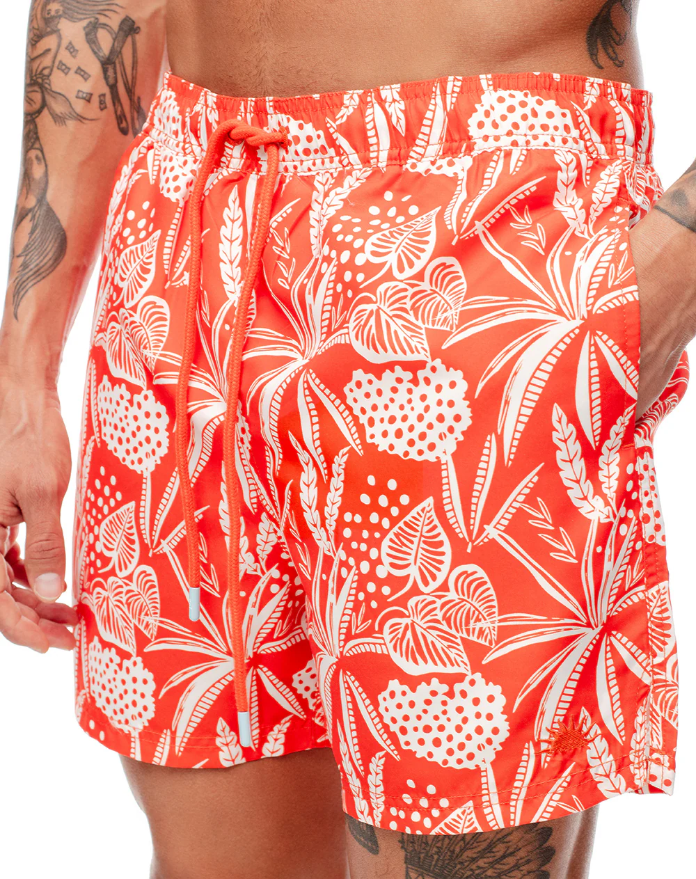Pantaloneta de baño naranja hombre - Image 3