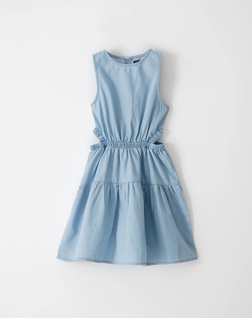 Vestido corto denim índigo claro niña - Image 5