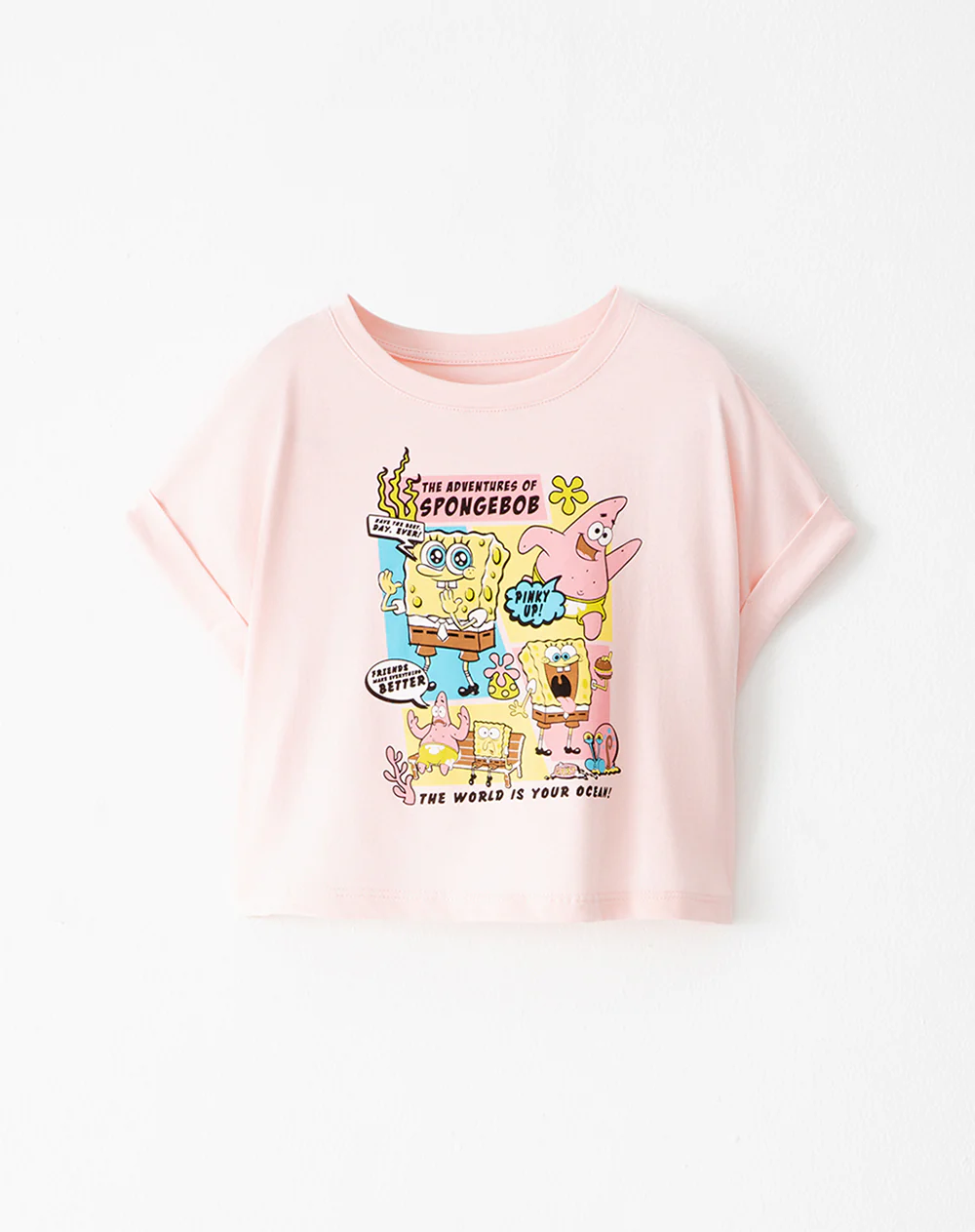 Camiseta regular Bob Esponja rosa niña - Image 6