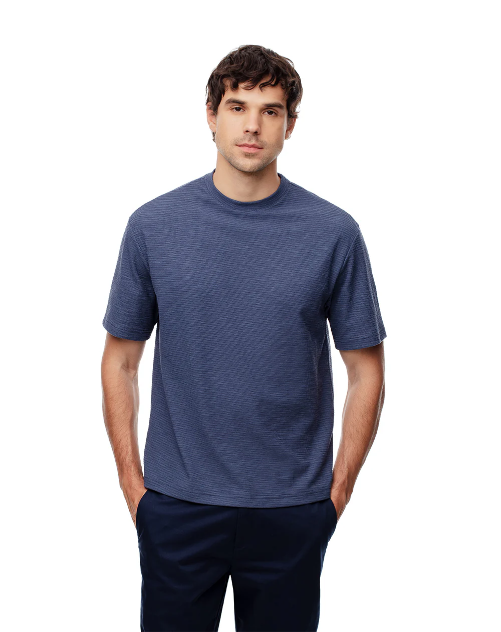 Camiseta oversize azul hombre - Image 3