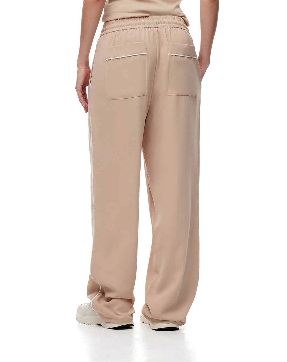 Pantalón recto tiro alto liviano caqui mujer - Image 4