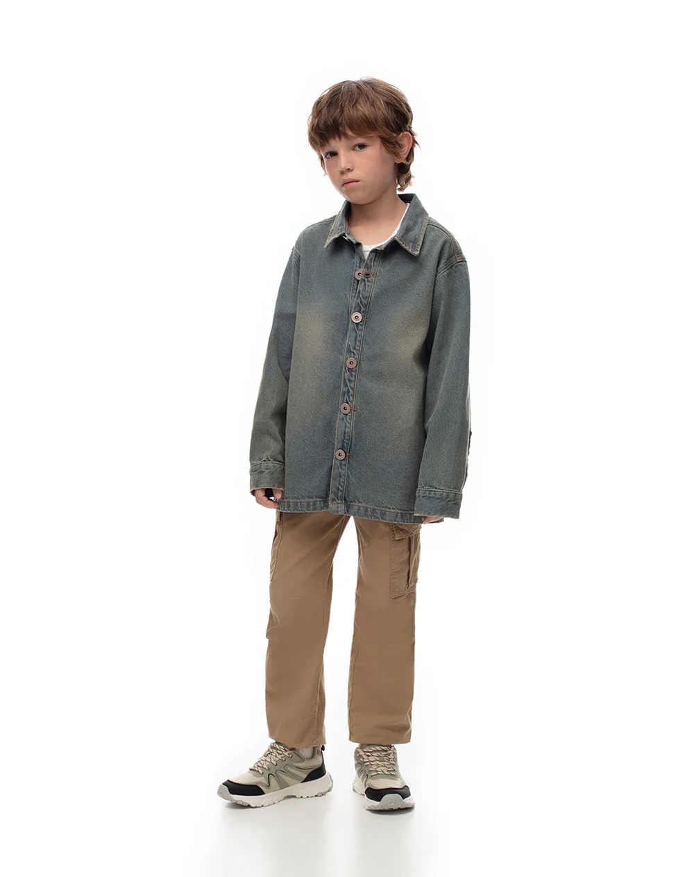 Chaqueta denim estampada índigo medio niño - Image 3