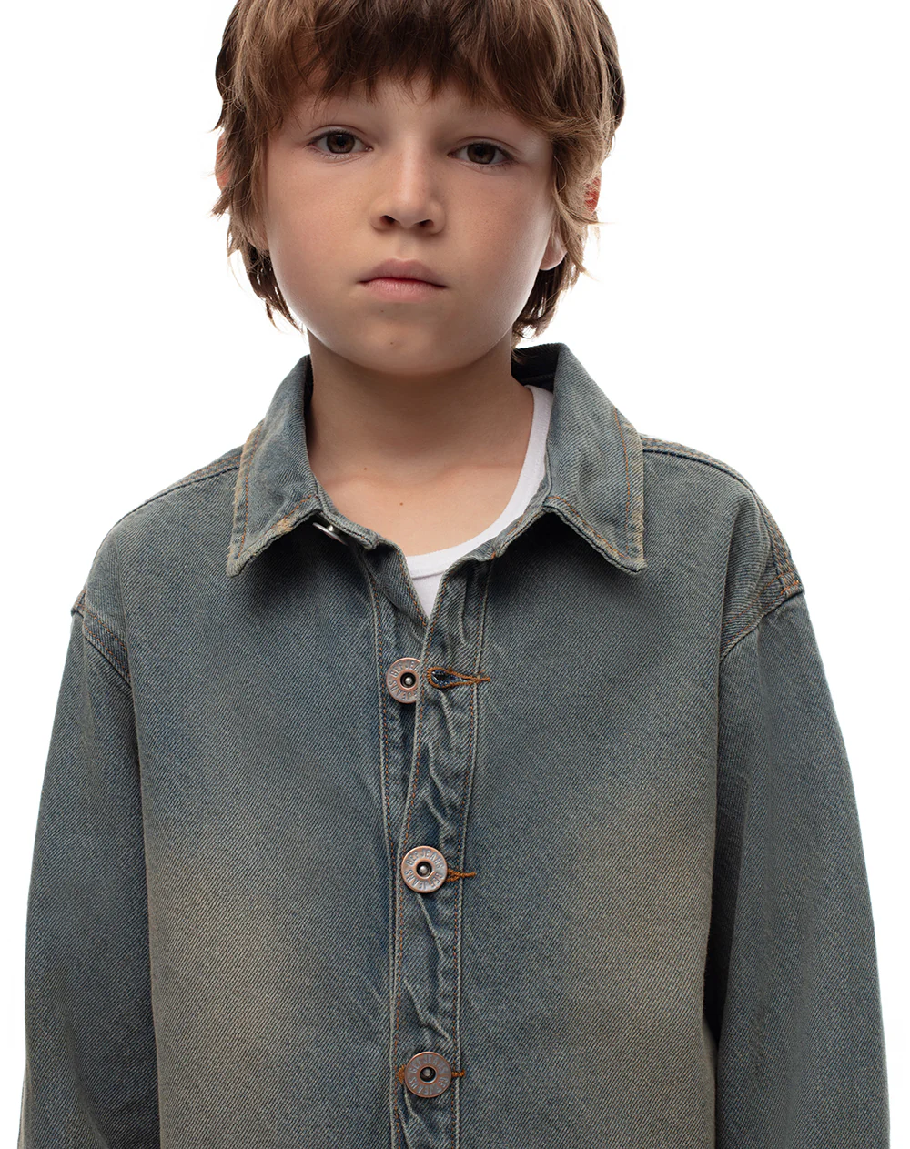 Chaqueta denim estampada índigo medio niño - Image 4
