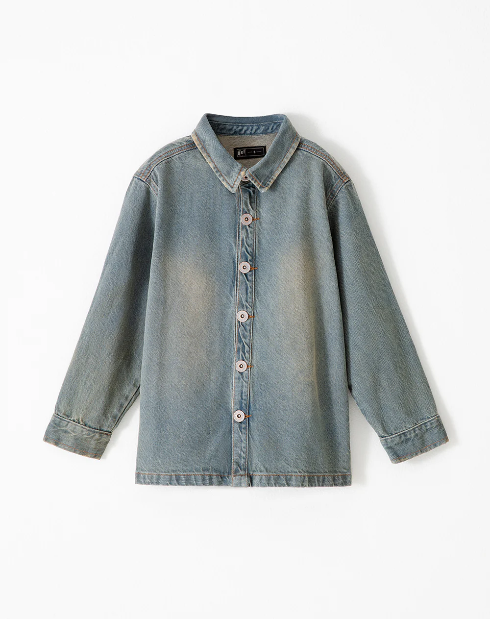 Chaqueta denim estampada índigo medio niño - Image 6