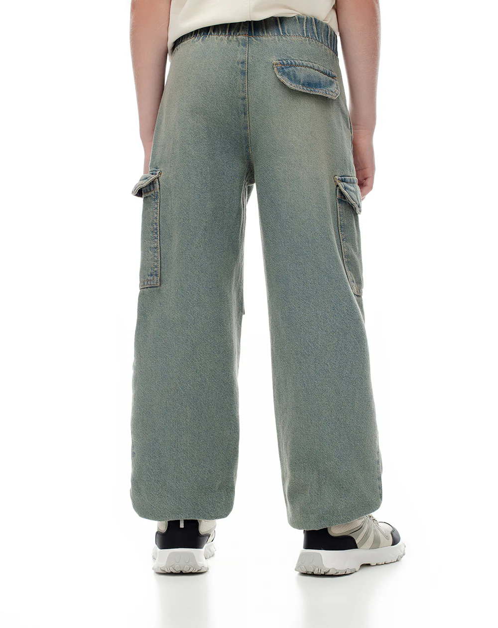 Jean tipo jogger cargo índigo medio niño - Image 2