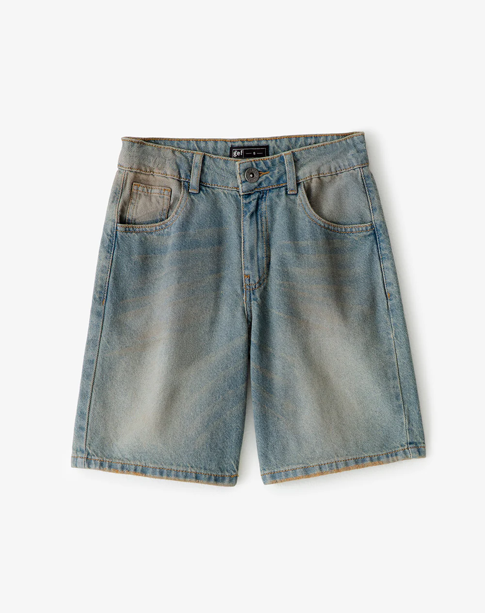 Bermuda denim regular índigo medio niño - Image 6