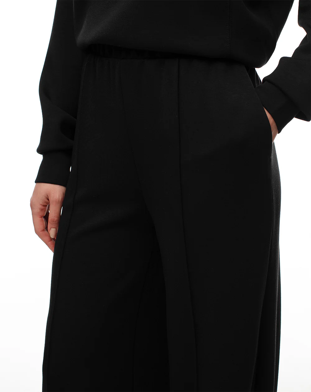 Pantalón tiro alto negro mujer - Image 2