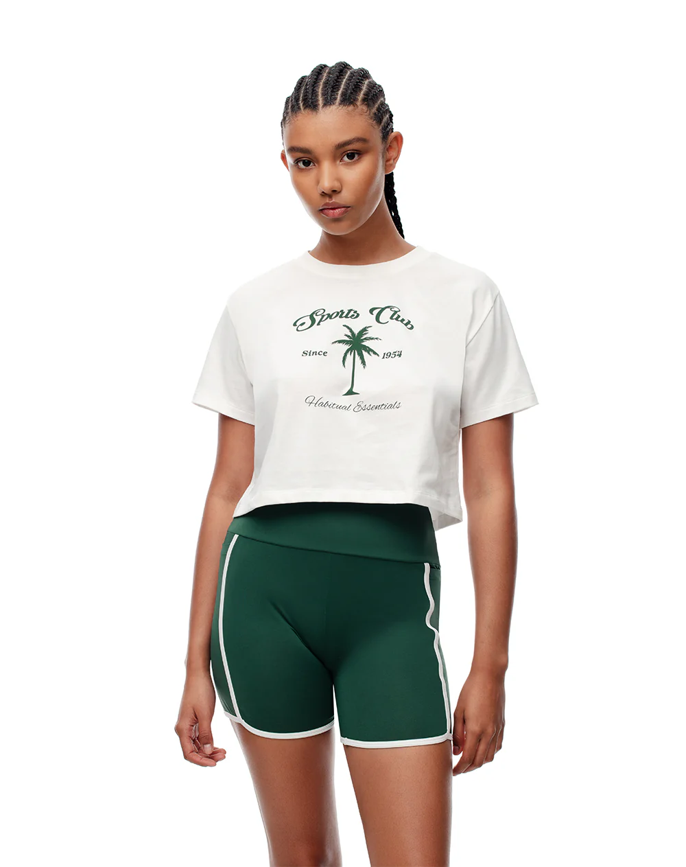 Biker deportivo secado rápido verde mujer - Image 3