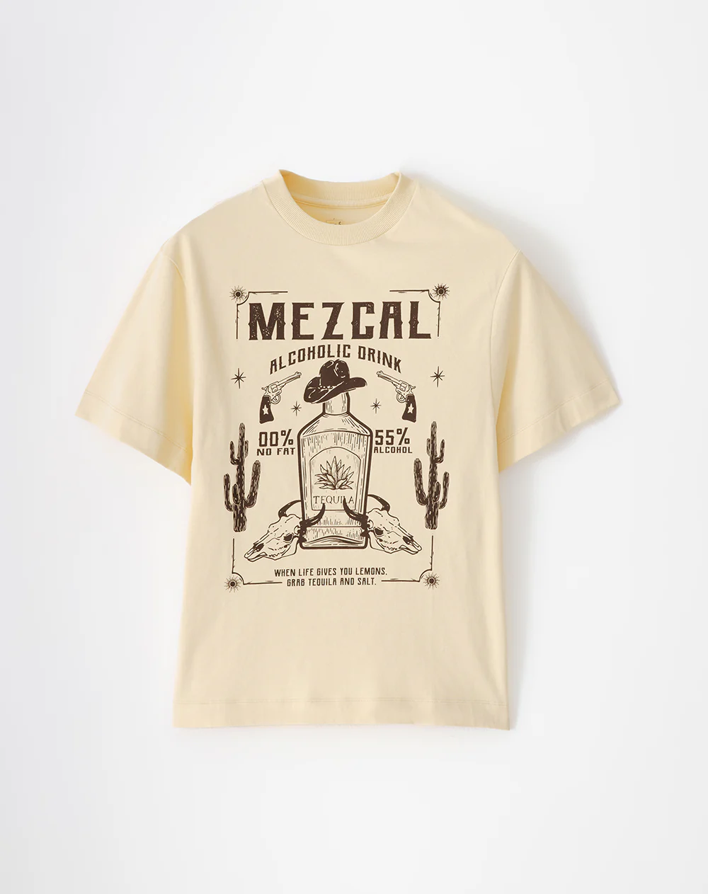Camiseta oversize algodón amarilla estampada mujer - Image 5