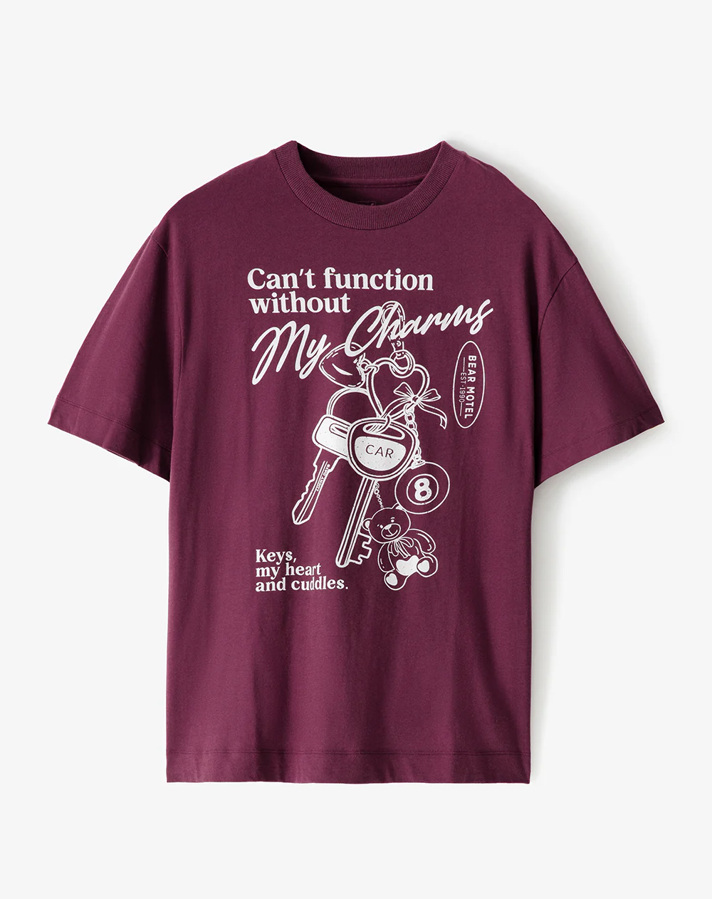 Camiseta oversize algodón vino tinto mujer - Image 5