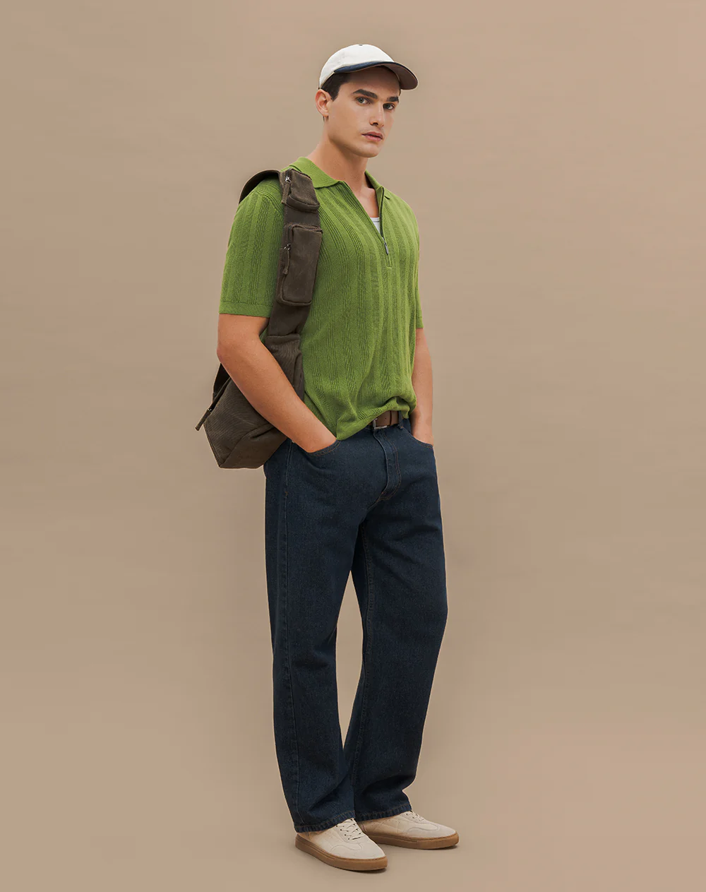 Polo regular tejido de punto algodón verde hombre - Image 6