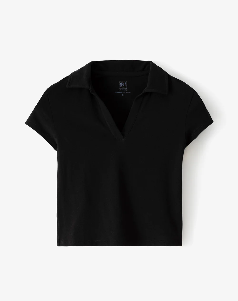 Polo slim algodón negra mujer - Image 5