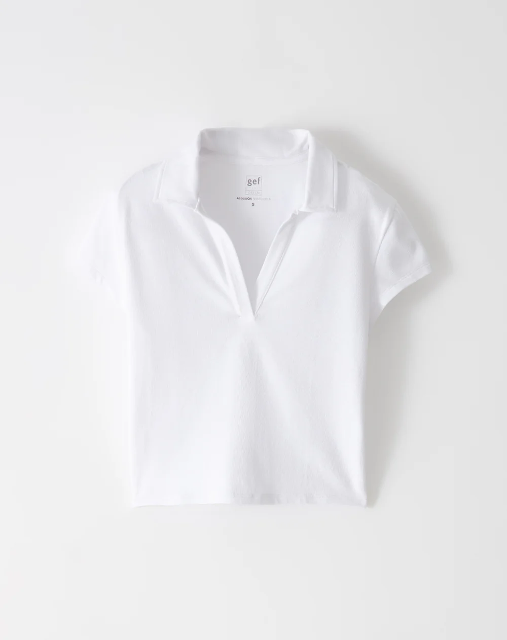 Polo slim algodón blanca mujer - Image 5