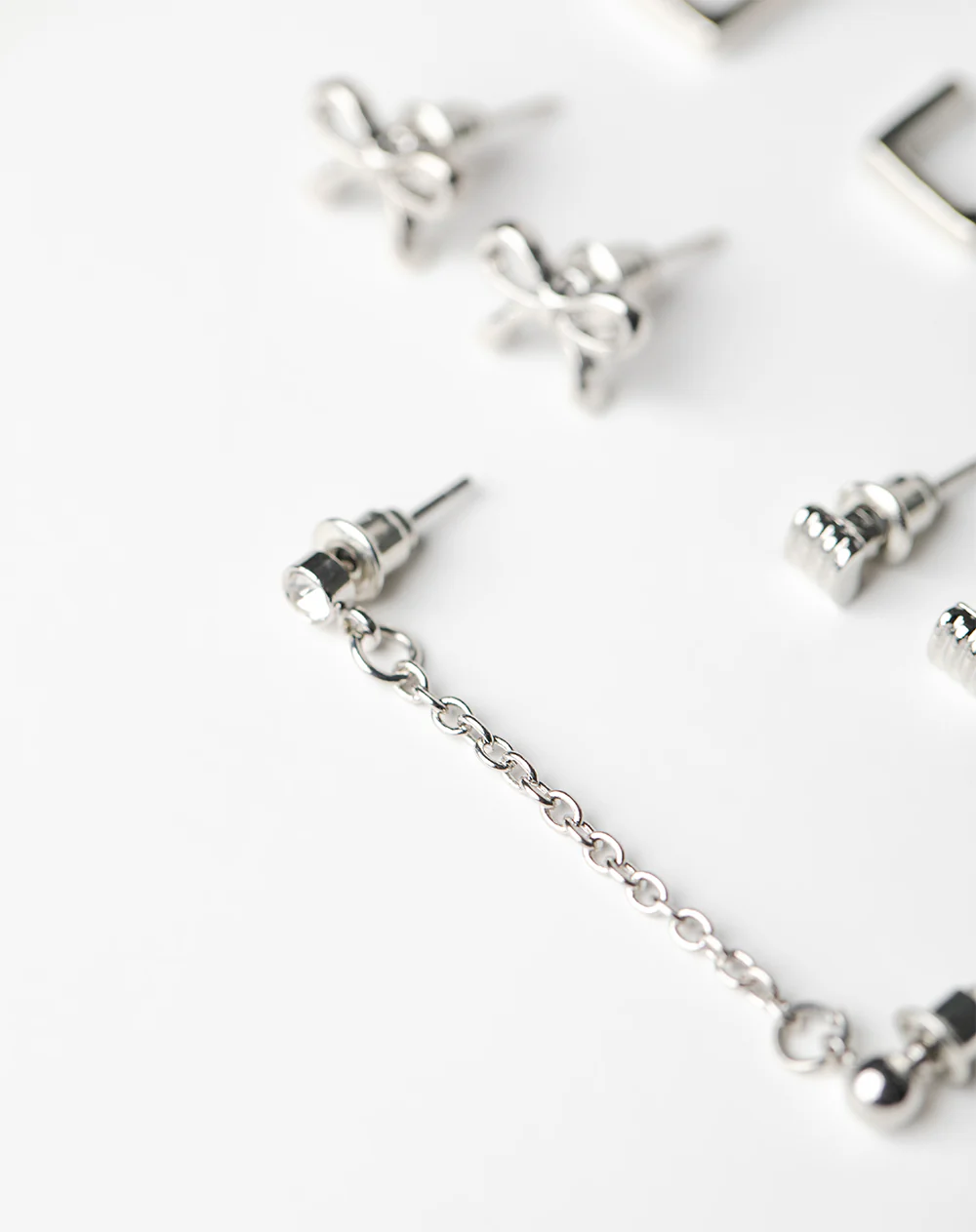 Aretes pack x6 plateados - Image 4