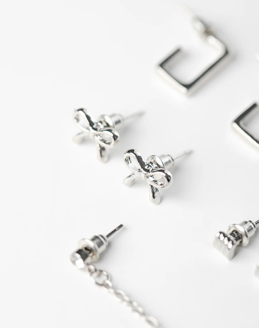 Aretes pack x6 plateados - Image 5