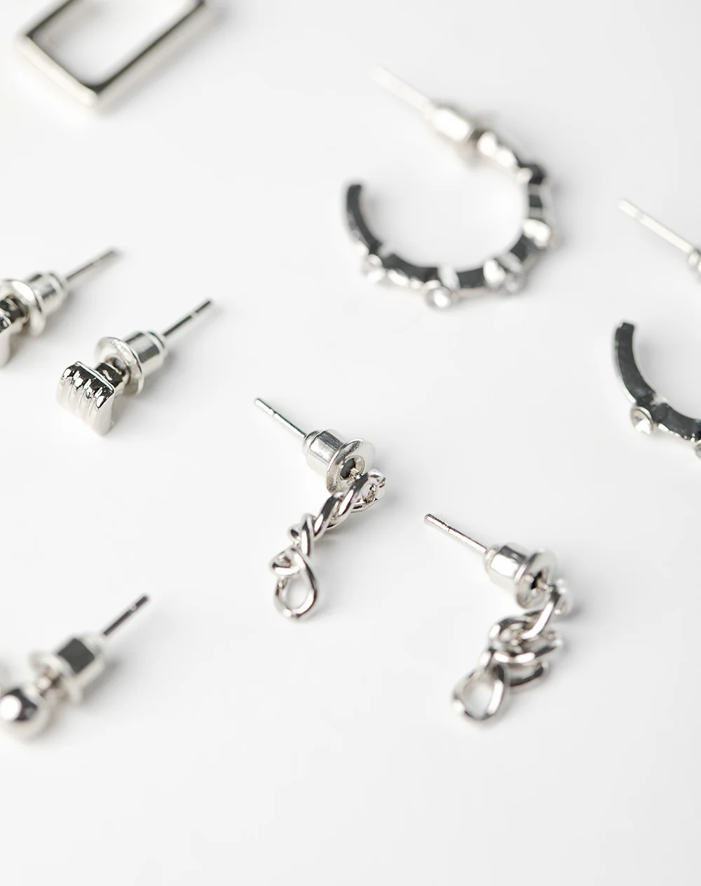 Aretes pack x6 plateados - Image 7