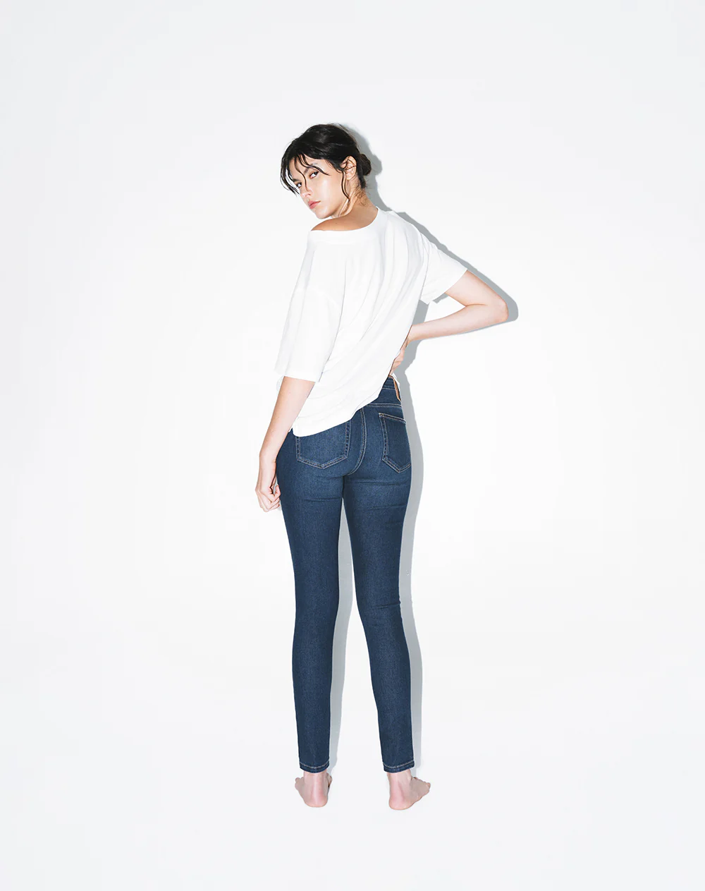 Jean súper skinny tiro medio índigo oscuro mujer - Image 2