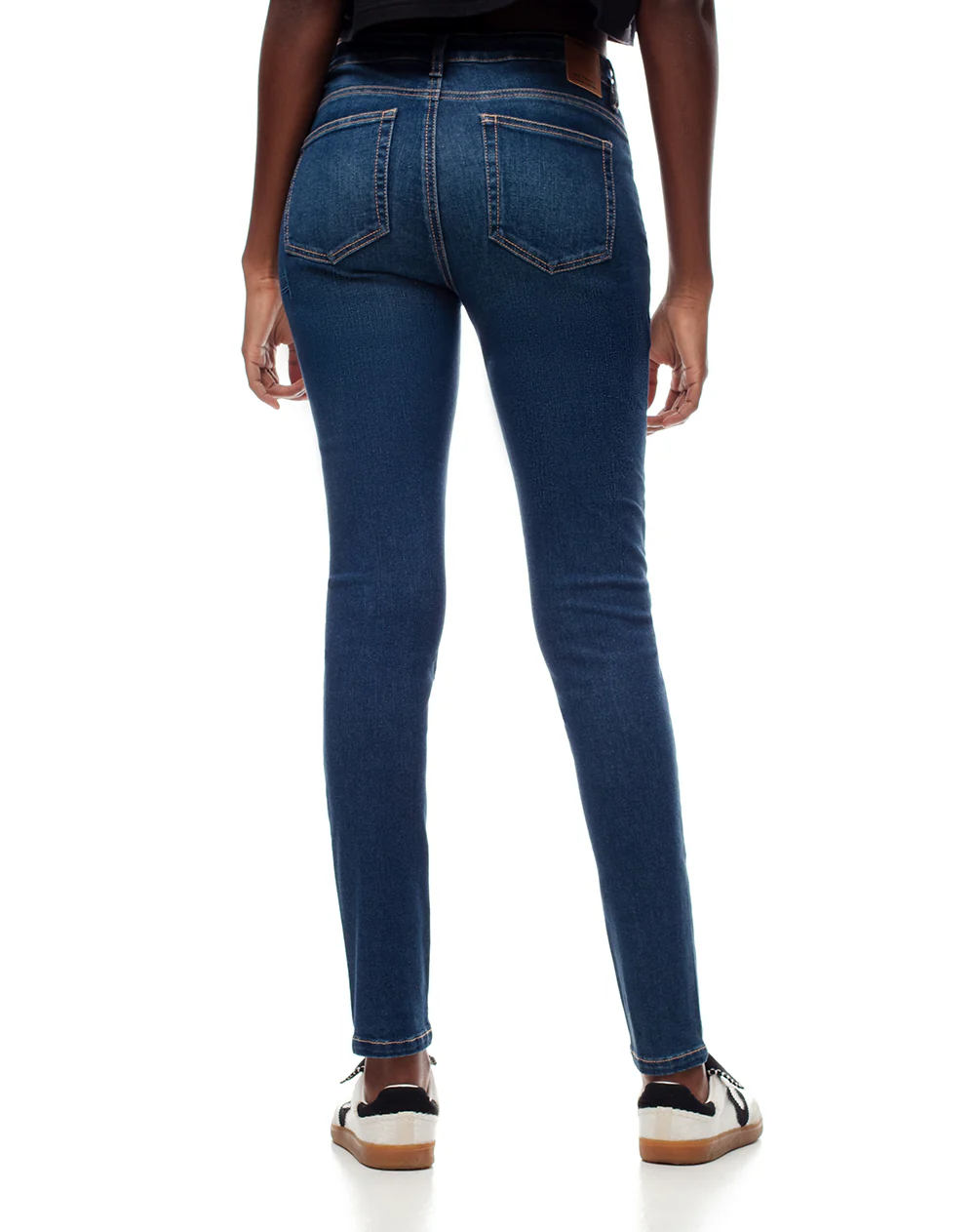 Jean súper skinny tiro medio índigo oscuro mujer - Image 6