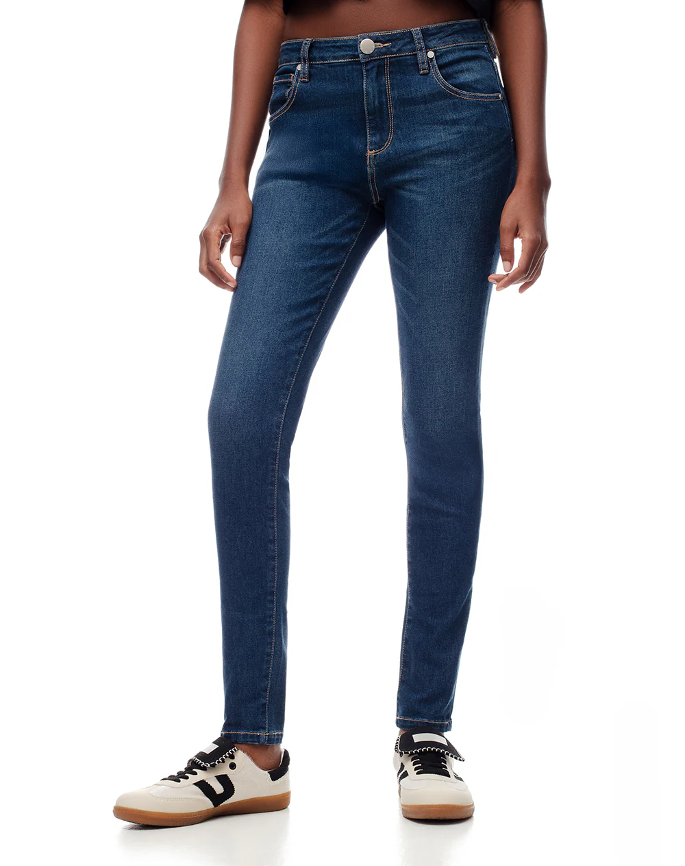 Jean súper skinny tiro medio índigo oscuro mujer - Image 7