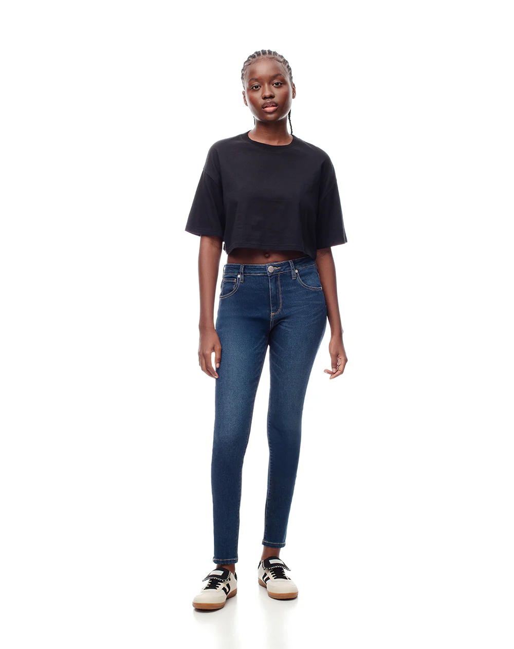 Jean súper skinny tiro medio índigo oscuro mujer - Image 8
