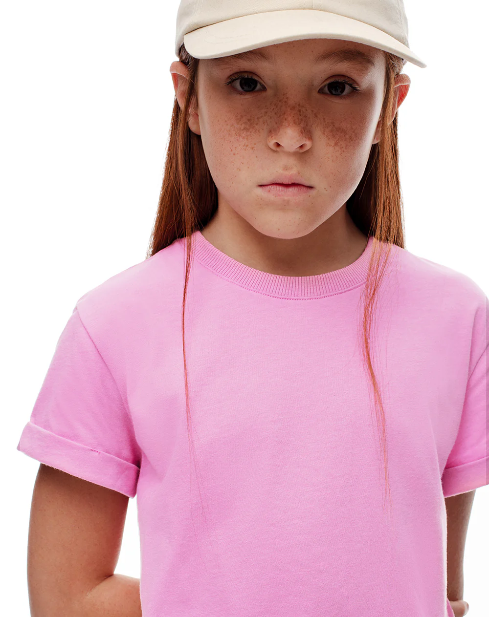 Vestido corto algodón rosa niña - Image 5