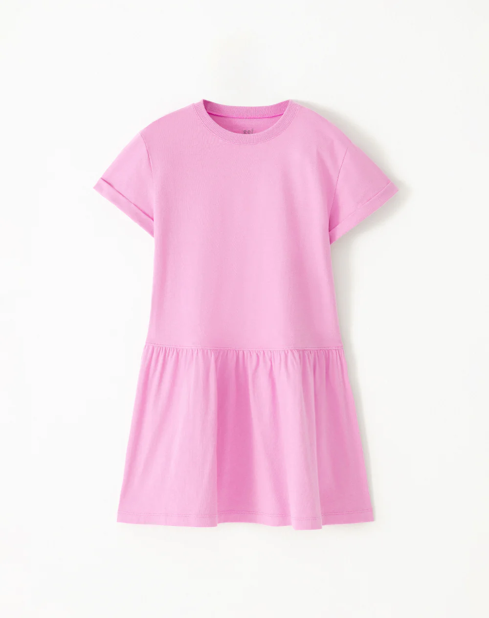 Vestido corto algodón rosa niña - Image 7