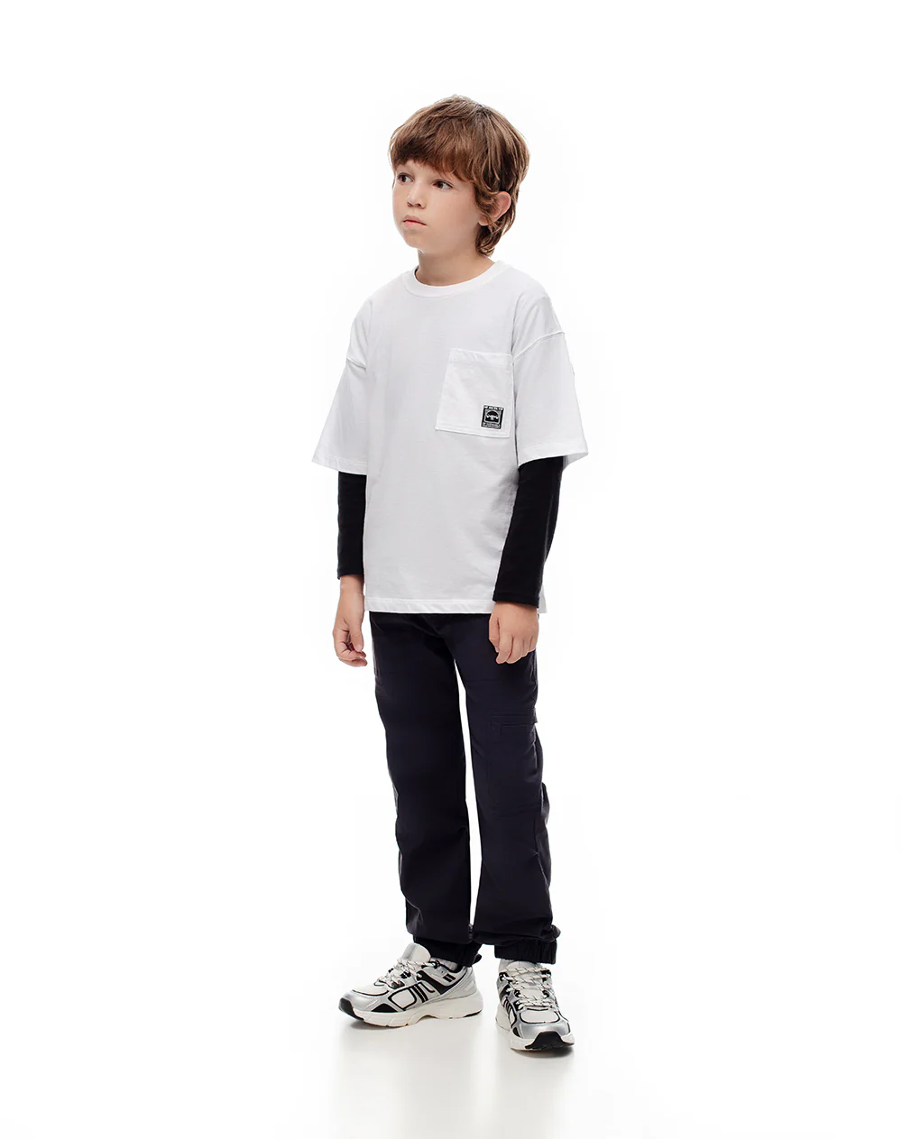 Jogger regular drill azul niño