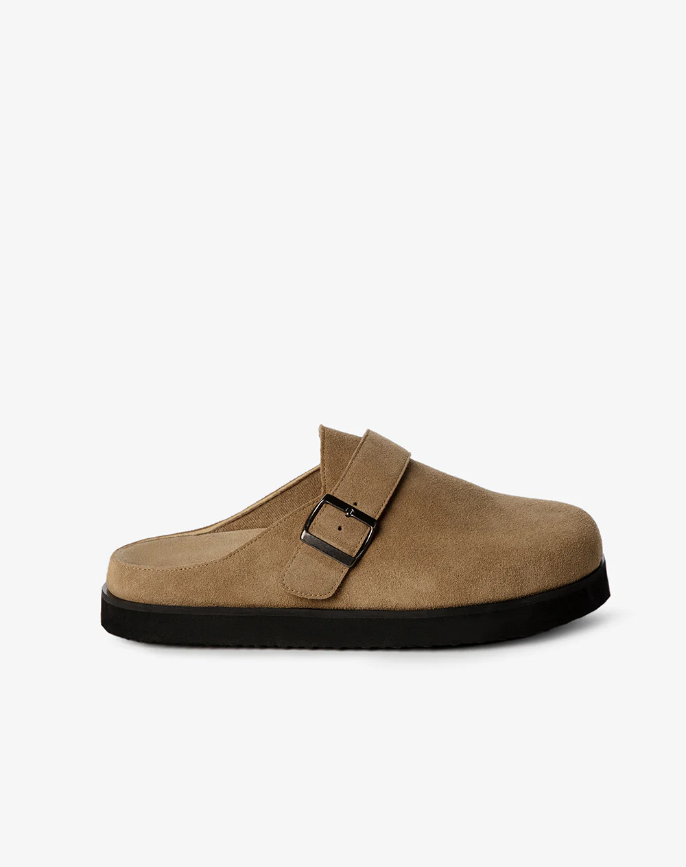 Zuecos tipo clog gamuzado café hombre - Image 2