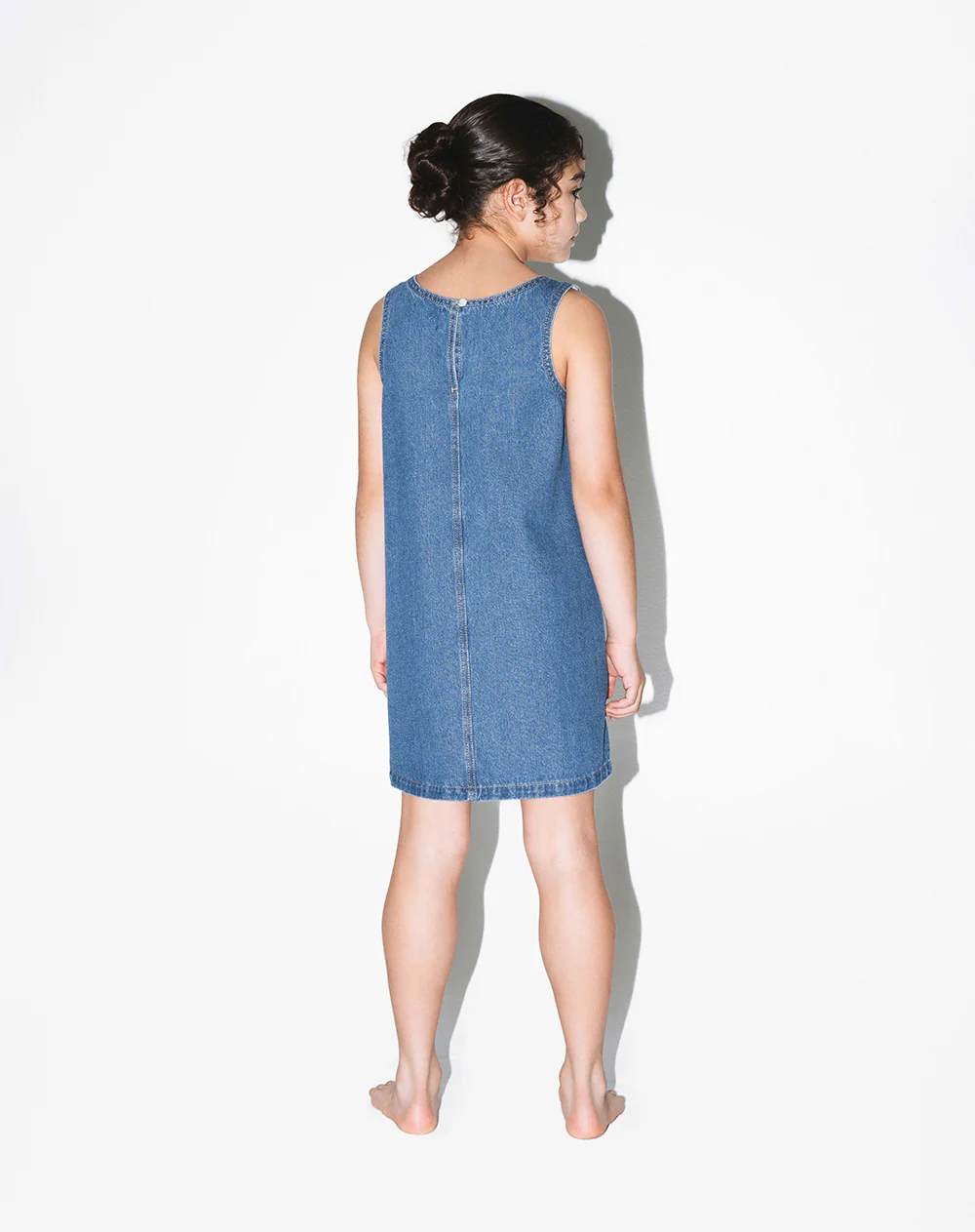 Vestido recto corto índigo medio niña - Image 2