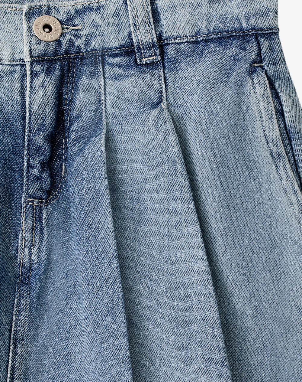Falda short denim índigo medio niña - Image 5