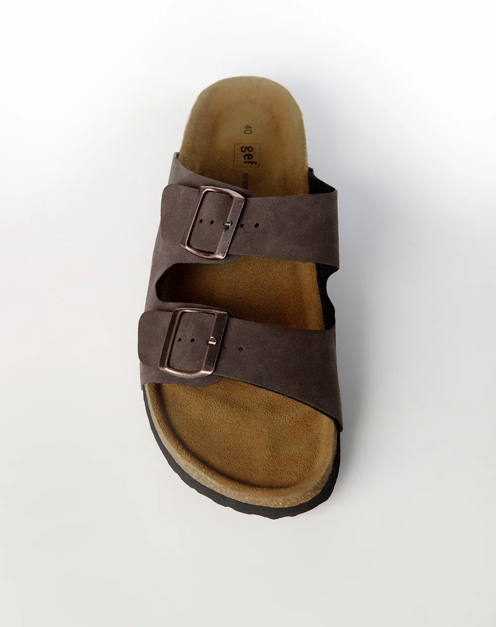 Sandalias hebillas café hombre - Image 3