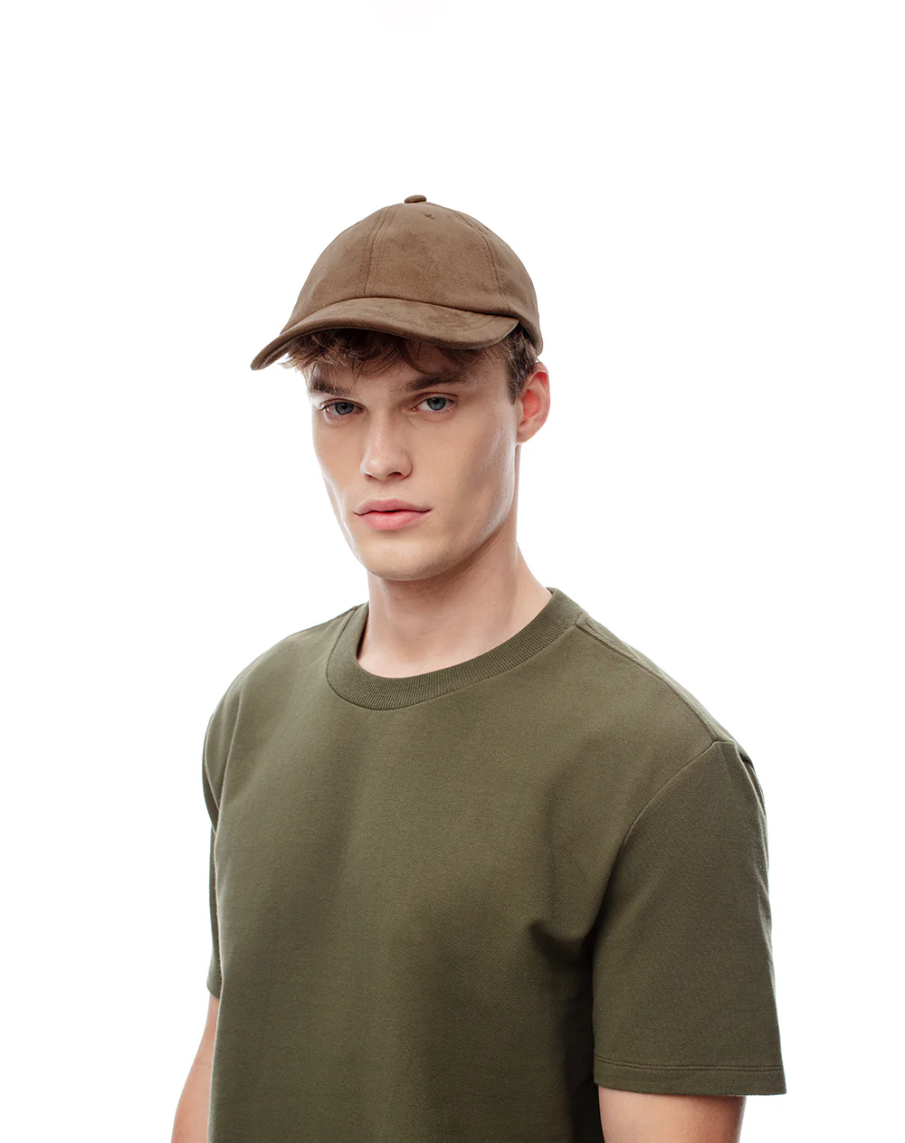 Gorra efecto gamuza caqui unisex - Image 2