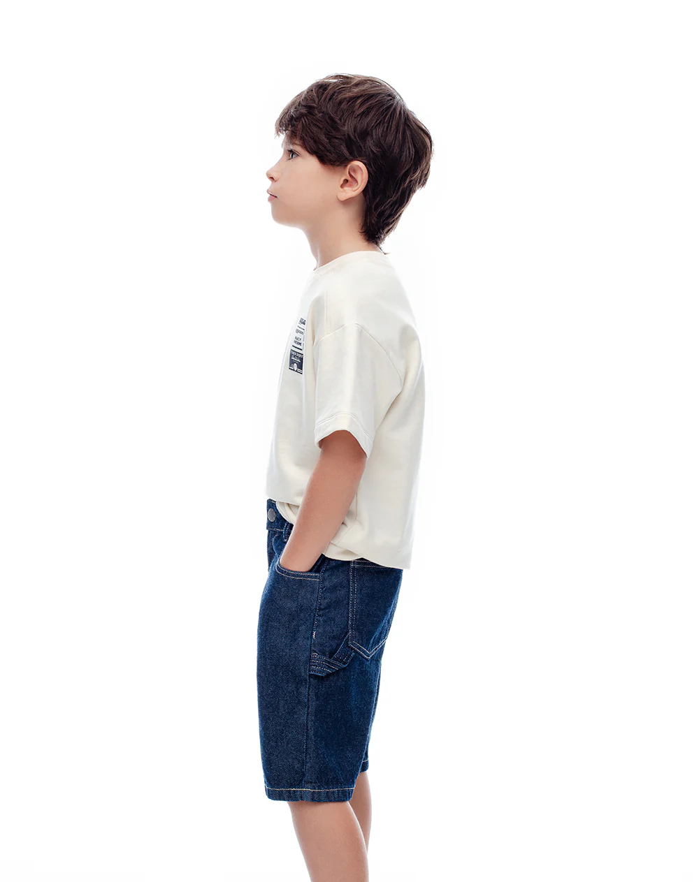 Bermuda denim regular índigo oscuro niño - Image 4