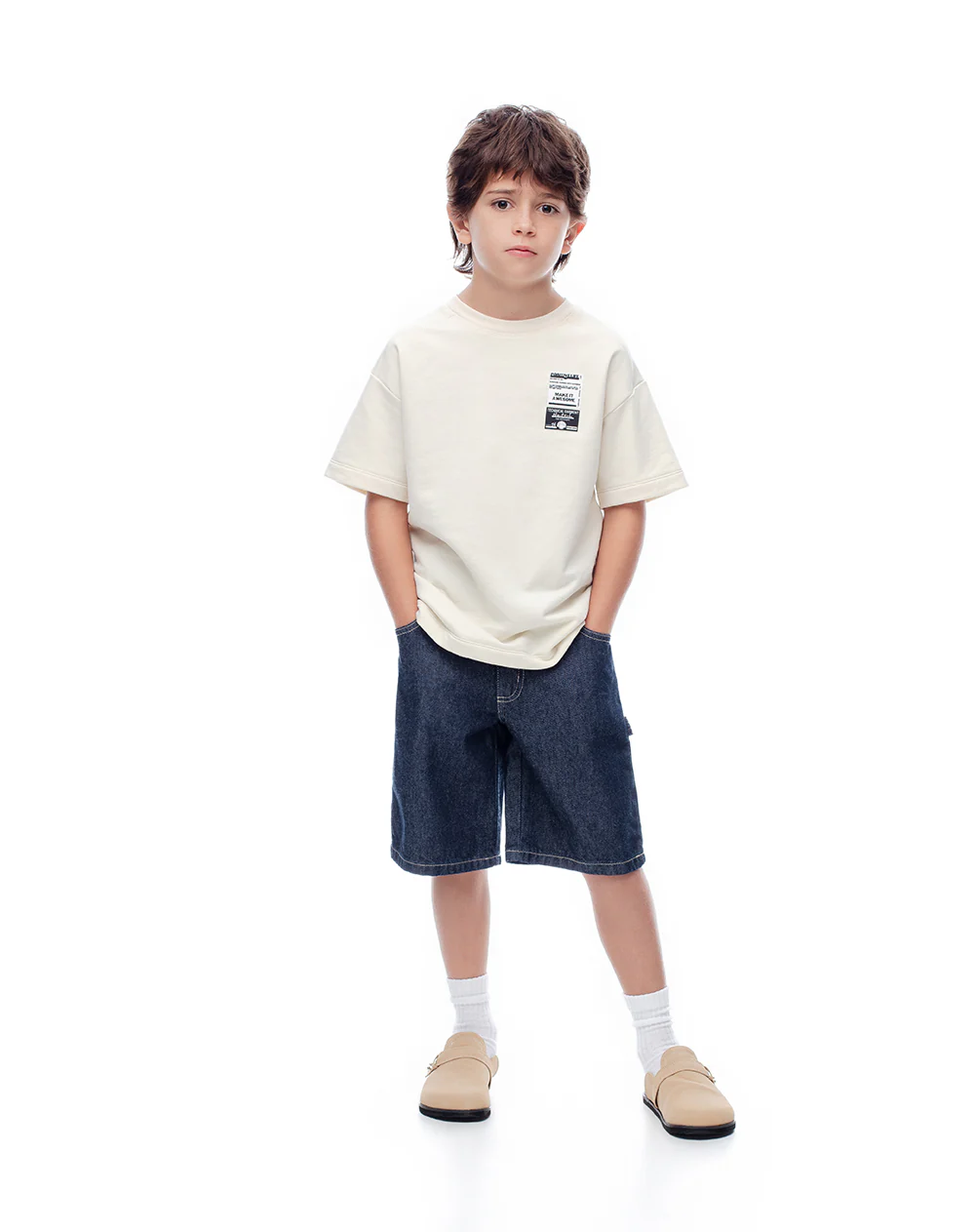 Bermuda denim regular índigo oscuro niño - Image 5
