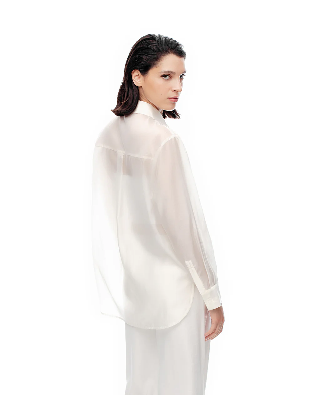 Camisa manga larga oversize habano mujer - Image 2