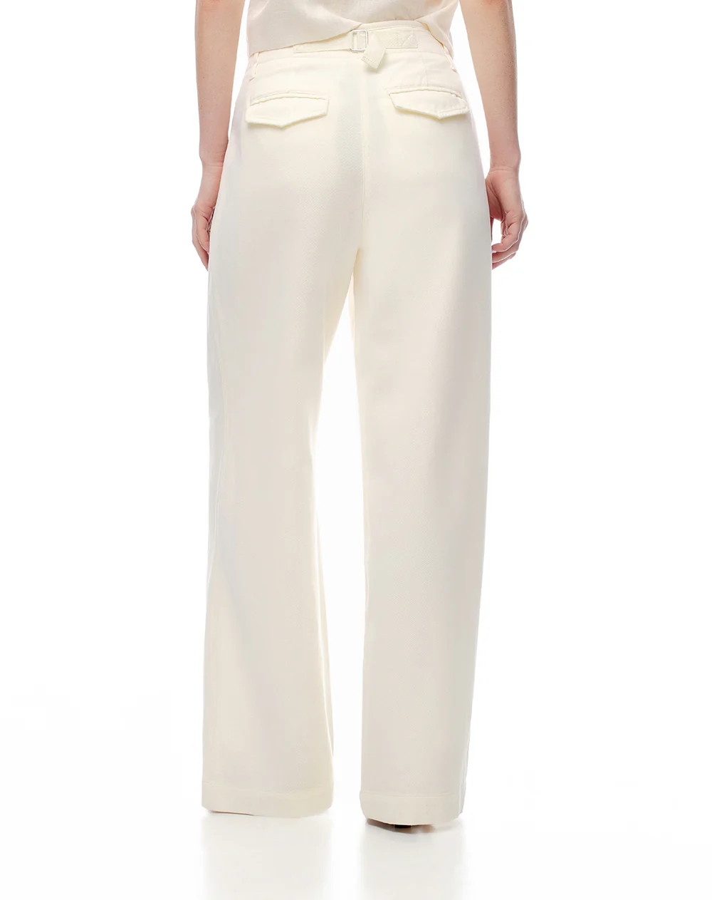 Pantalón wide leg tiro alto denim habano mujer - Image 6