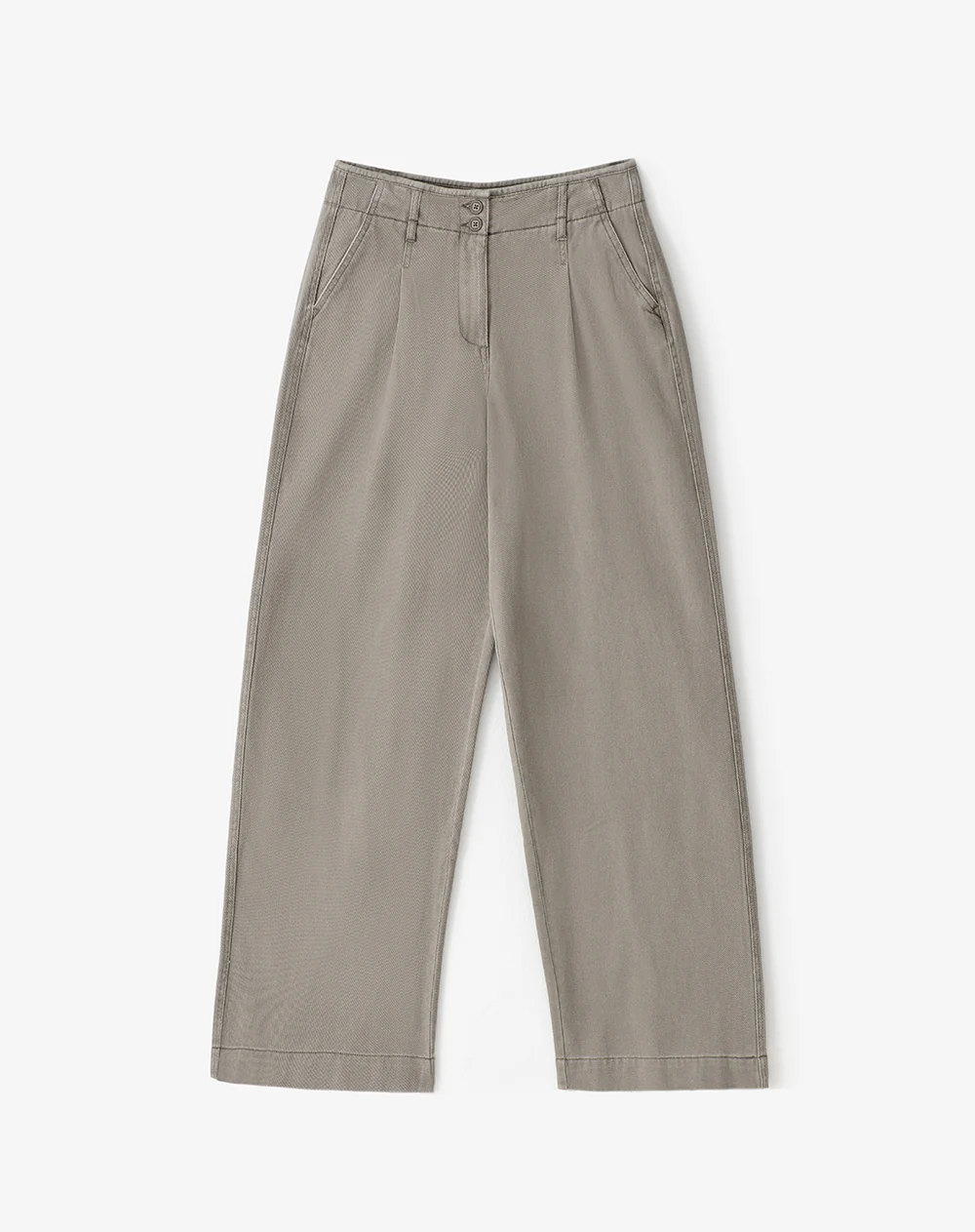 Pantalón wide leg tiro alto denim verde mujer - Image 7