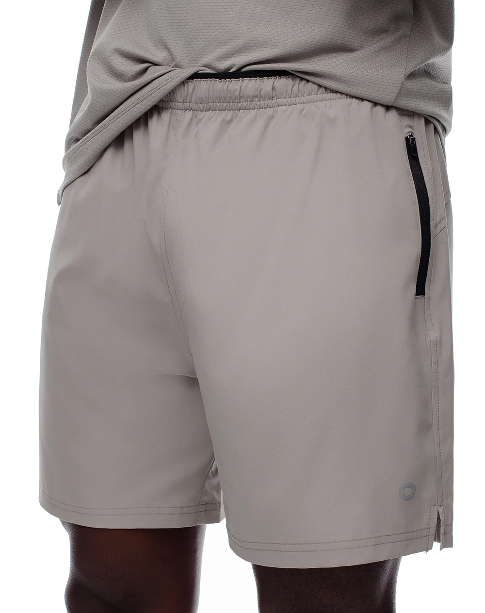 Pantaloneta deportiva malla interna taupe hombre - Image 5
