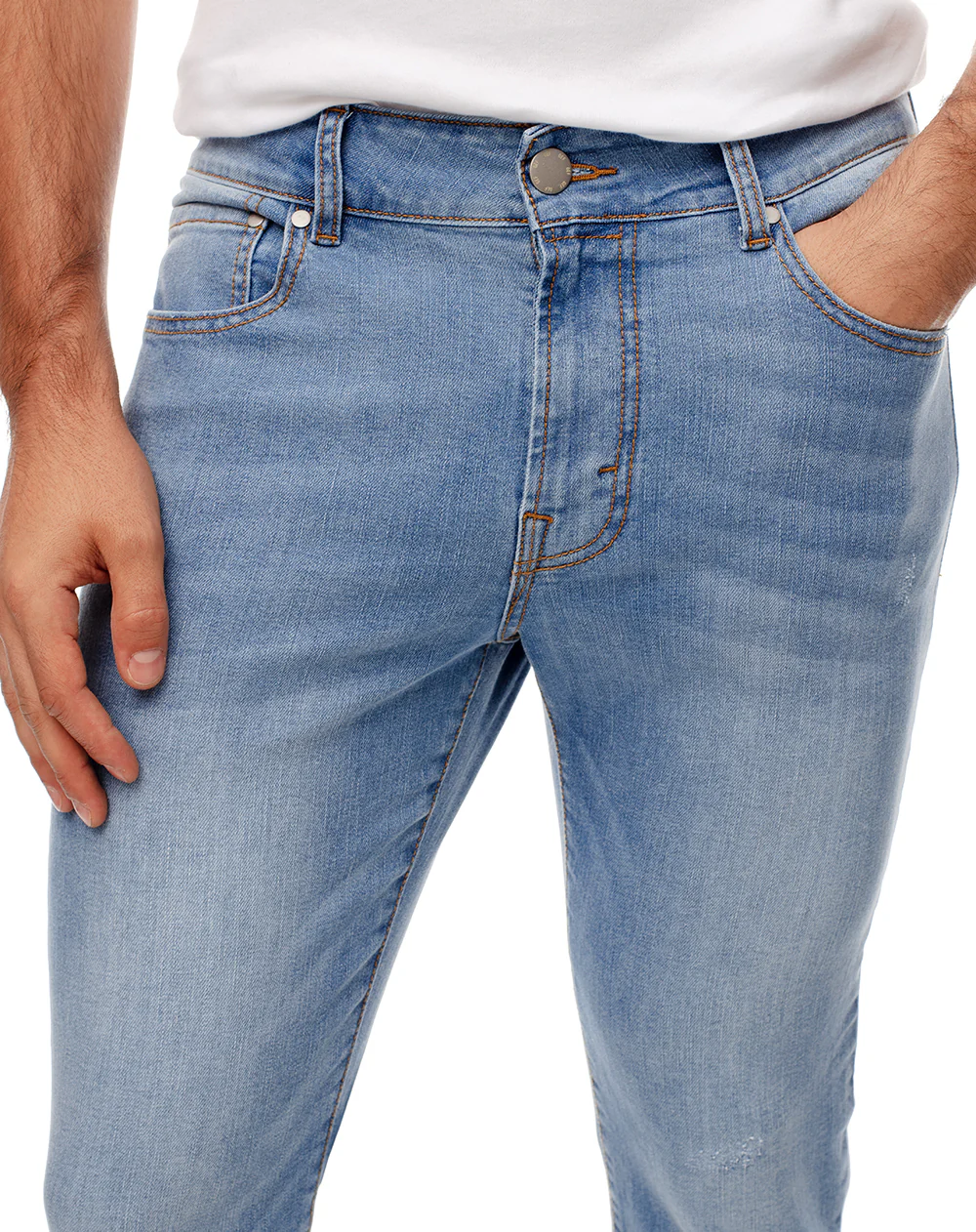Jean skinny fit índigo claro hombre - Image 4