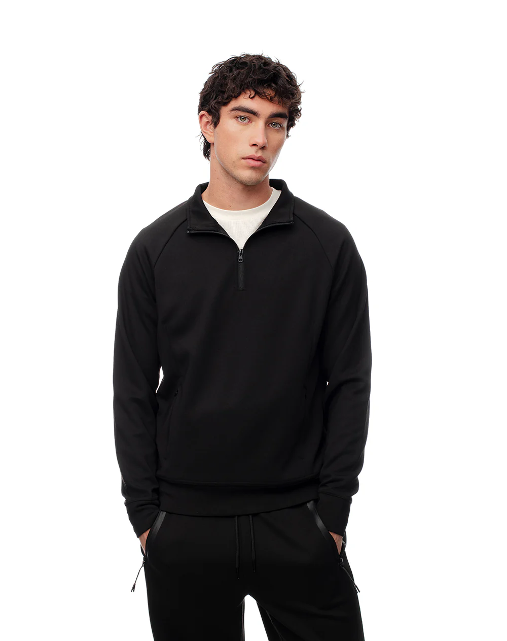 Buzo relax tacto suave negro hombre - Image 3