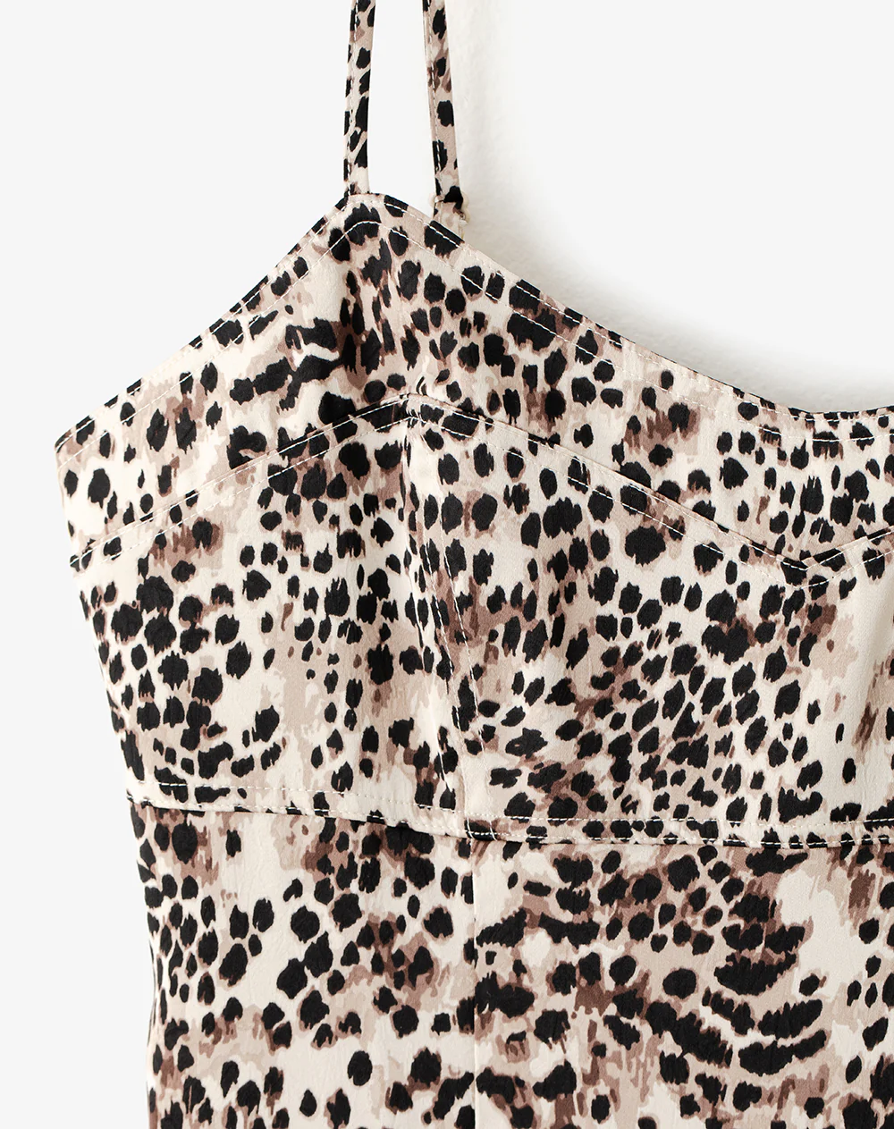 Vestido medi satinado print mujer - Image 6