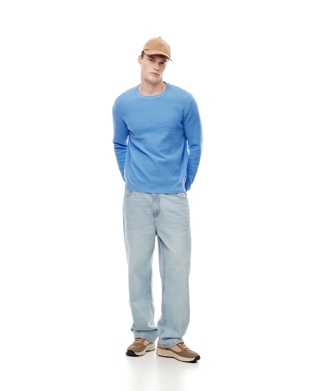 Buzo regular tejido algodón azul hombre - Image 4