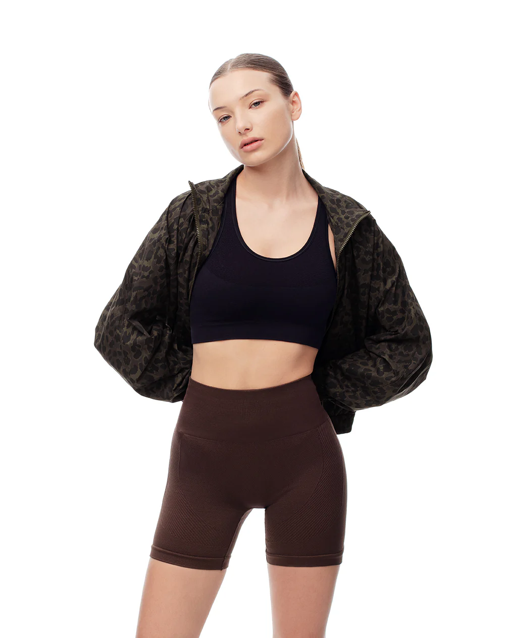Biker deportivo seamless chocolate mujer