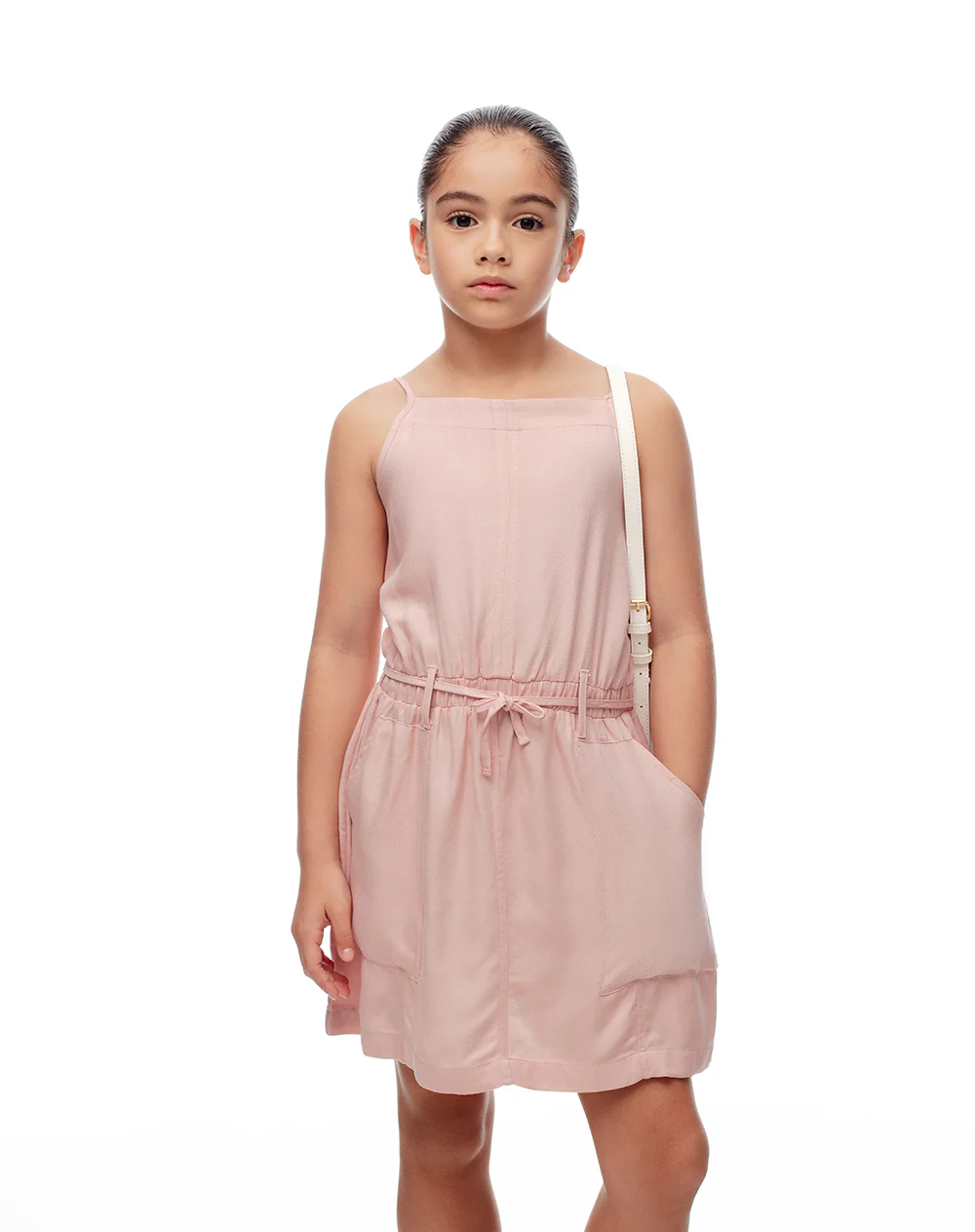 Vestido corto rosado niña - Image 3