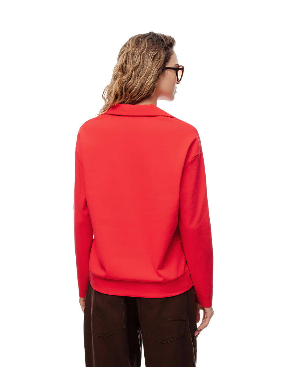 Camibuzo tipo polo oversize rojo mujer - Image 2