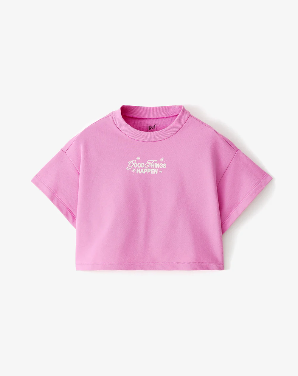 Conjunto camiseta + short algodón fucsia niña - Image 7