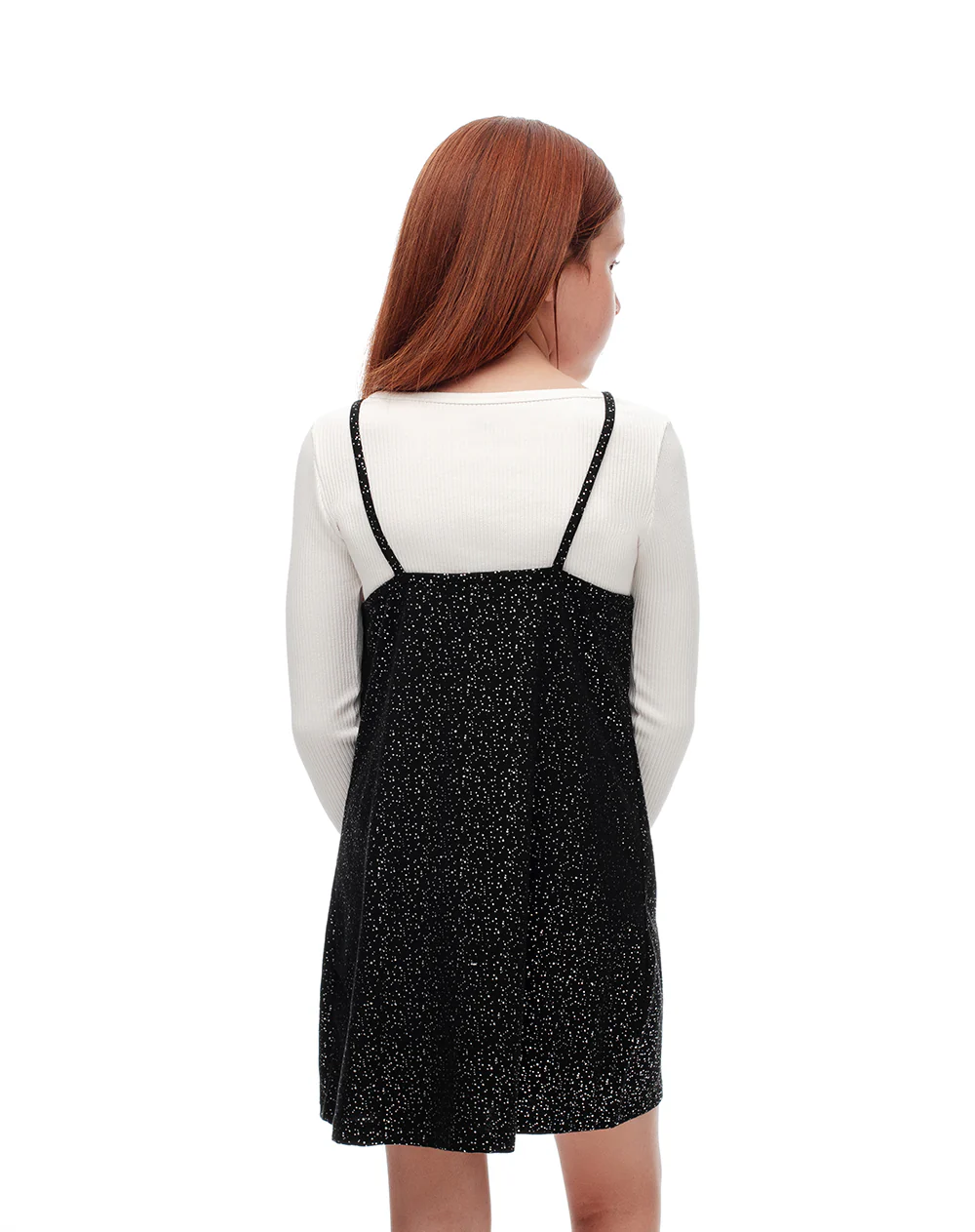 Conjunto vestido + camibuzo negro brillos niña - Image 2