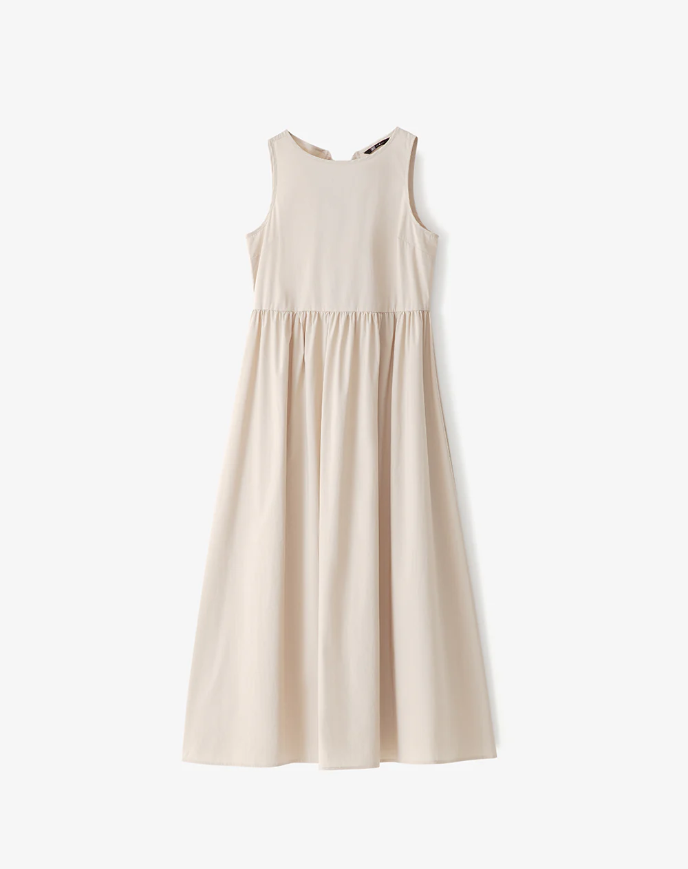 Vestido midi espalda anudada beige mujer - Image 6