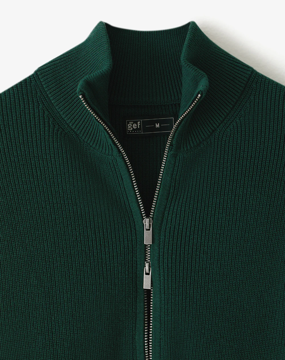 Chaleco regular tejido de punto algodón verde hombre - Image 6